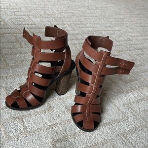 Vince Women's Brown Strappy Heeled Sandals